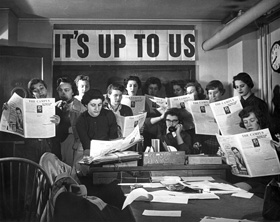 Staff of the student newspaper, The Campus, 1950s. Photographer unknown.